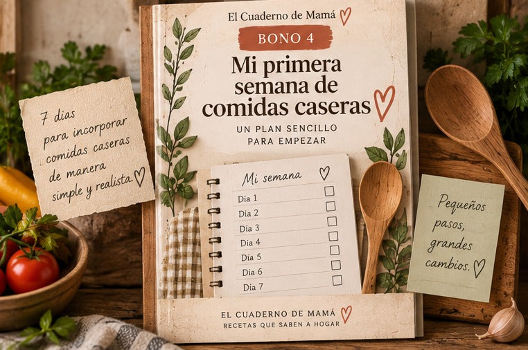 Bono Mi primera semana de comidas caseras en PDF