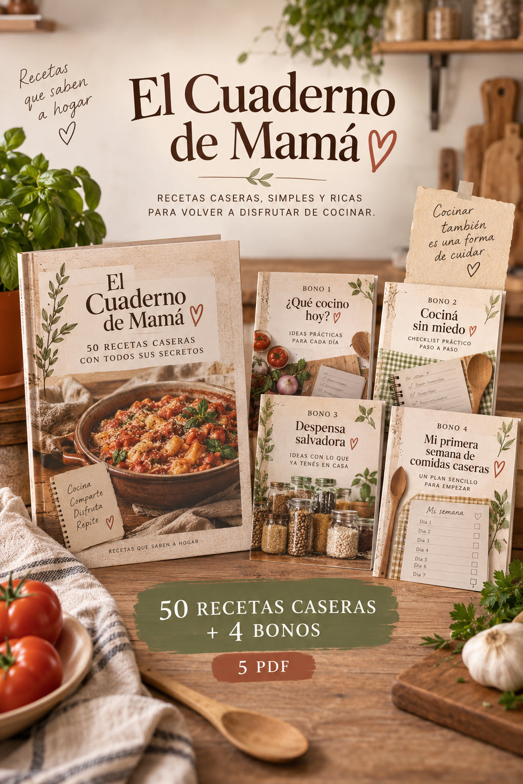 El Cuaderno de Mamá y sus cuatro bonos en PDF